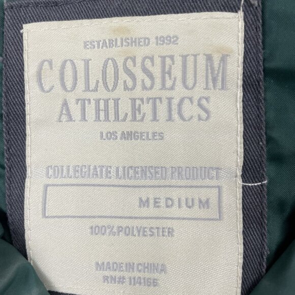 Oregon Ducks Puffer Vest Men’s M Green Full Zip Sleeveless Zip Pockets - Picture 5 of 7